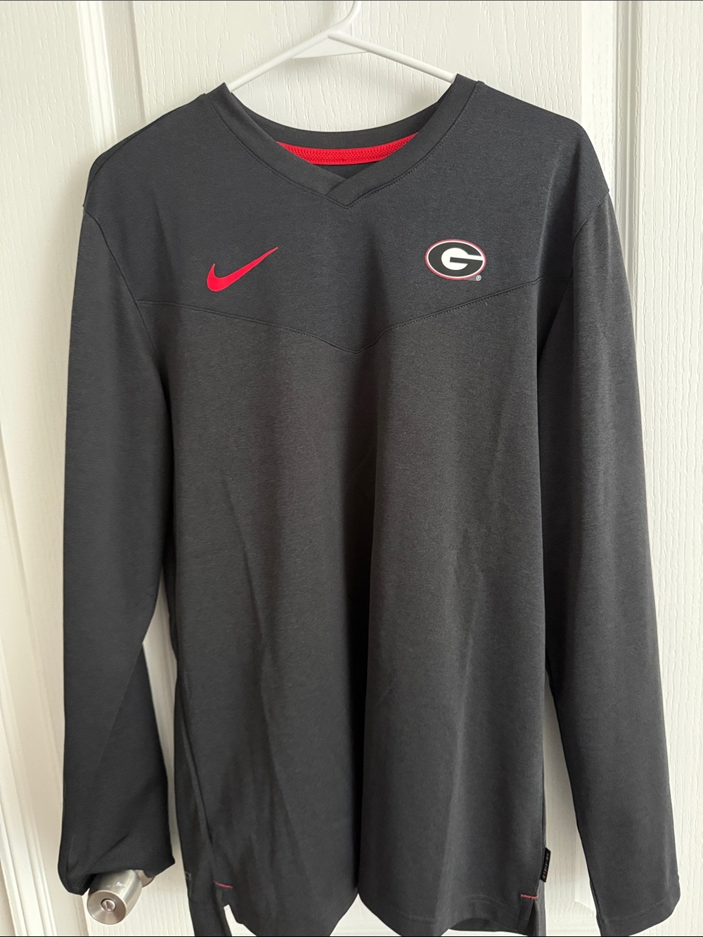 Nike Black & Red Georgia Bulldogs V-Neck Pullover